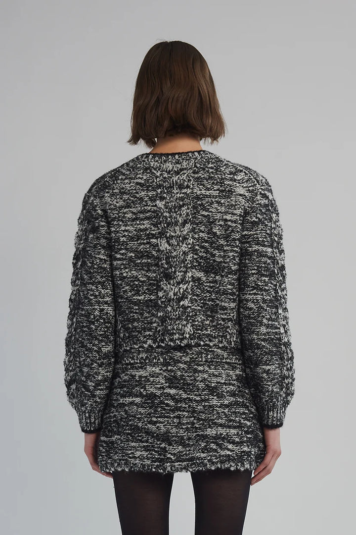 Skylar Cardi - Ivory/Black Tweed
