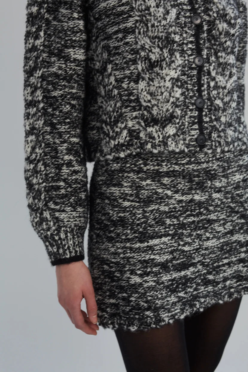 Skylar Cardi - Ivory/Black Tweed
