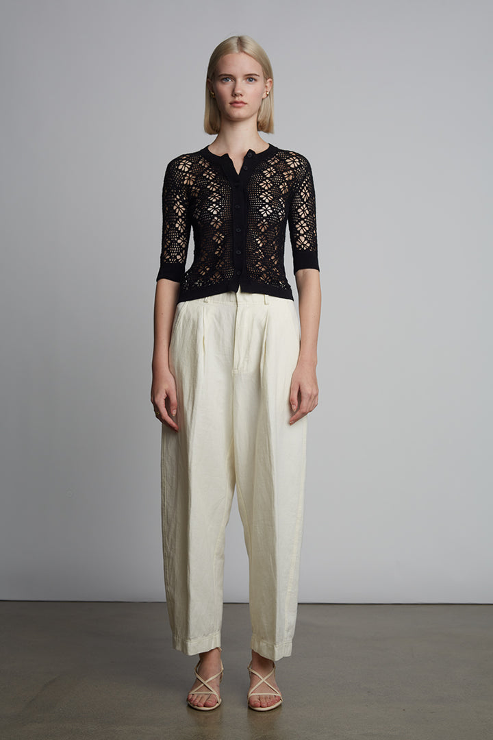 Ruby Crochet Cardi - Black