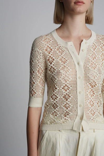 Ruby Crochet Cardi - Ivory