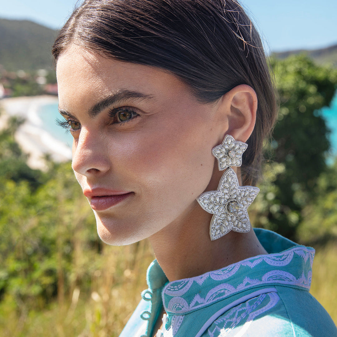 Elodie Earrings - White