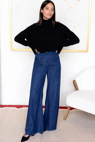 Tulip Trouser - Indigo Hemp Organic