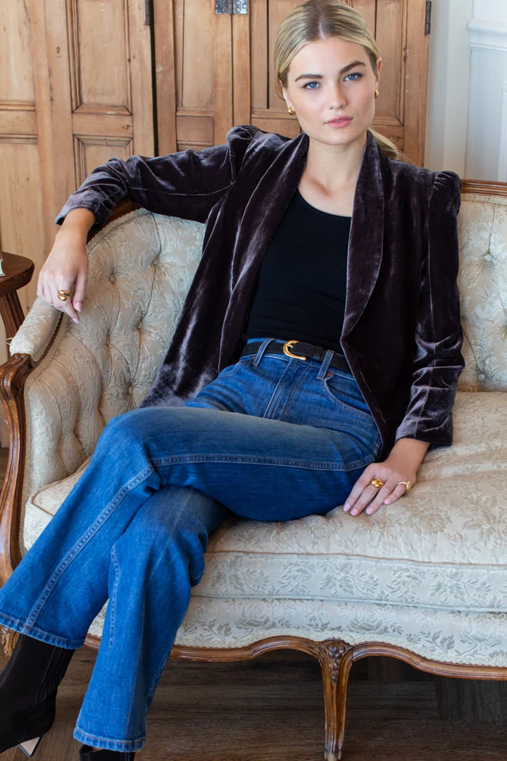Paris Jacket - Mahogany Silk Velvet