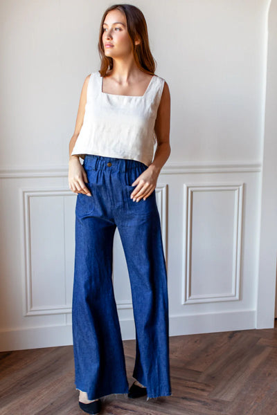 Tulip Trouser - Indigo Hemp Organic