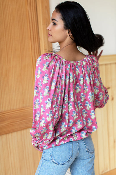 Lucy 2 Blouse - Bell Flower Satin