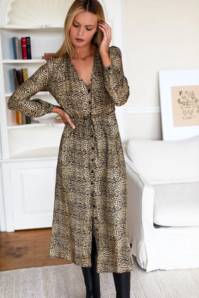 May Dress - Little Cheetah Silk