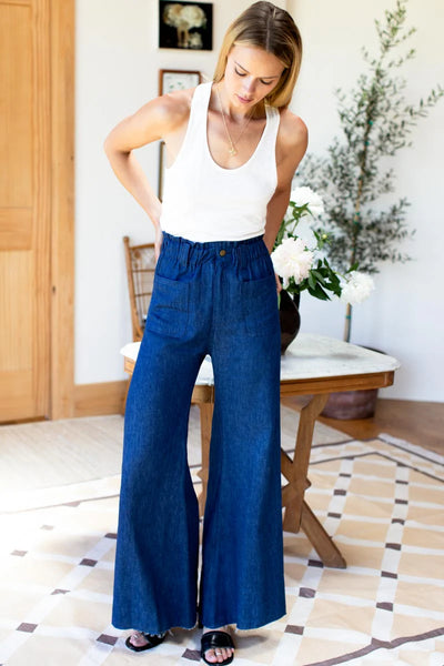 Tulip Trouser - Indigo Hemp Organic