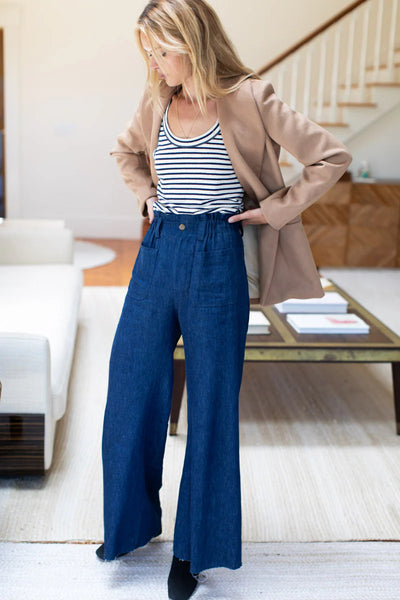 Tulip Trouser - Indigo Hemp Organic