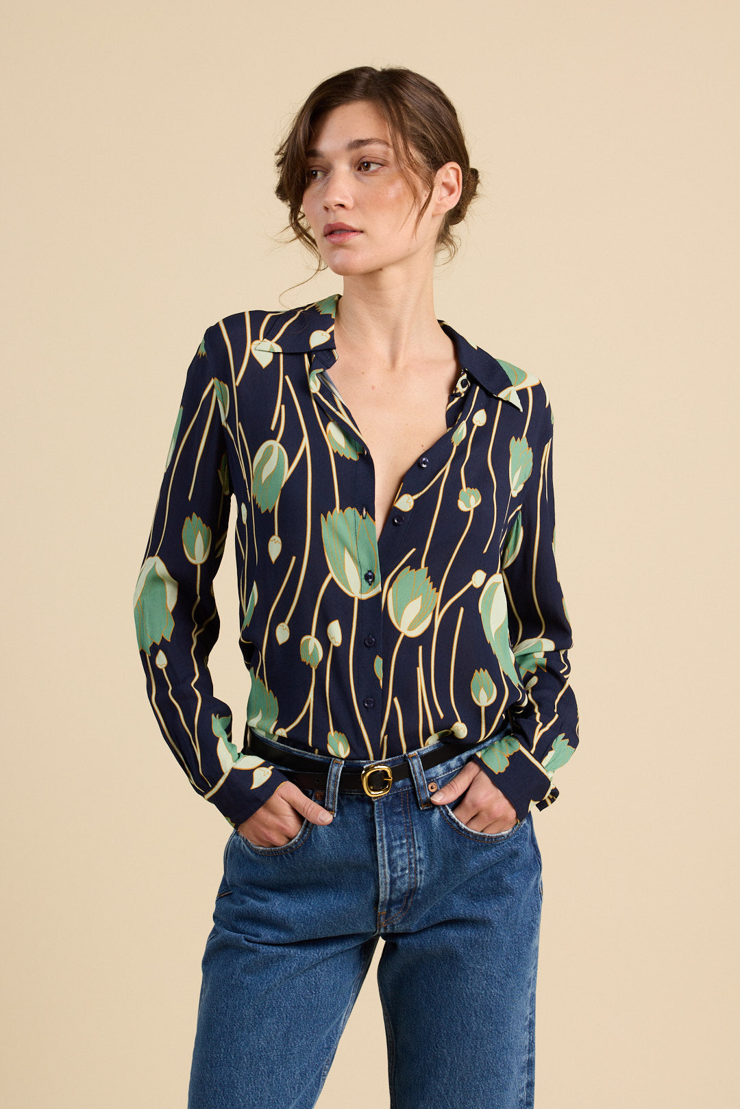 Jacquelin Shirt - Jade Tulip