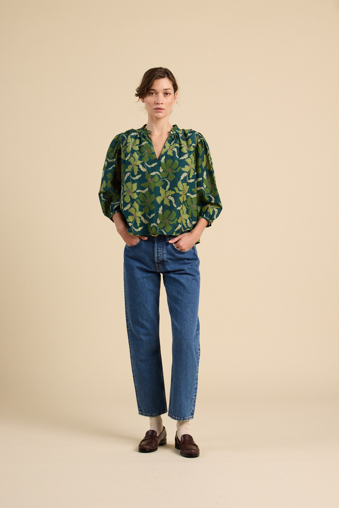 Orly Blouse - Green Canopy