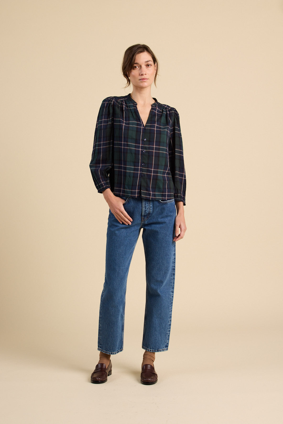 Maisey Blouse - Windsor Plaid