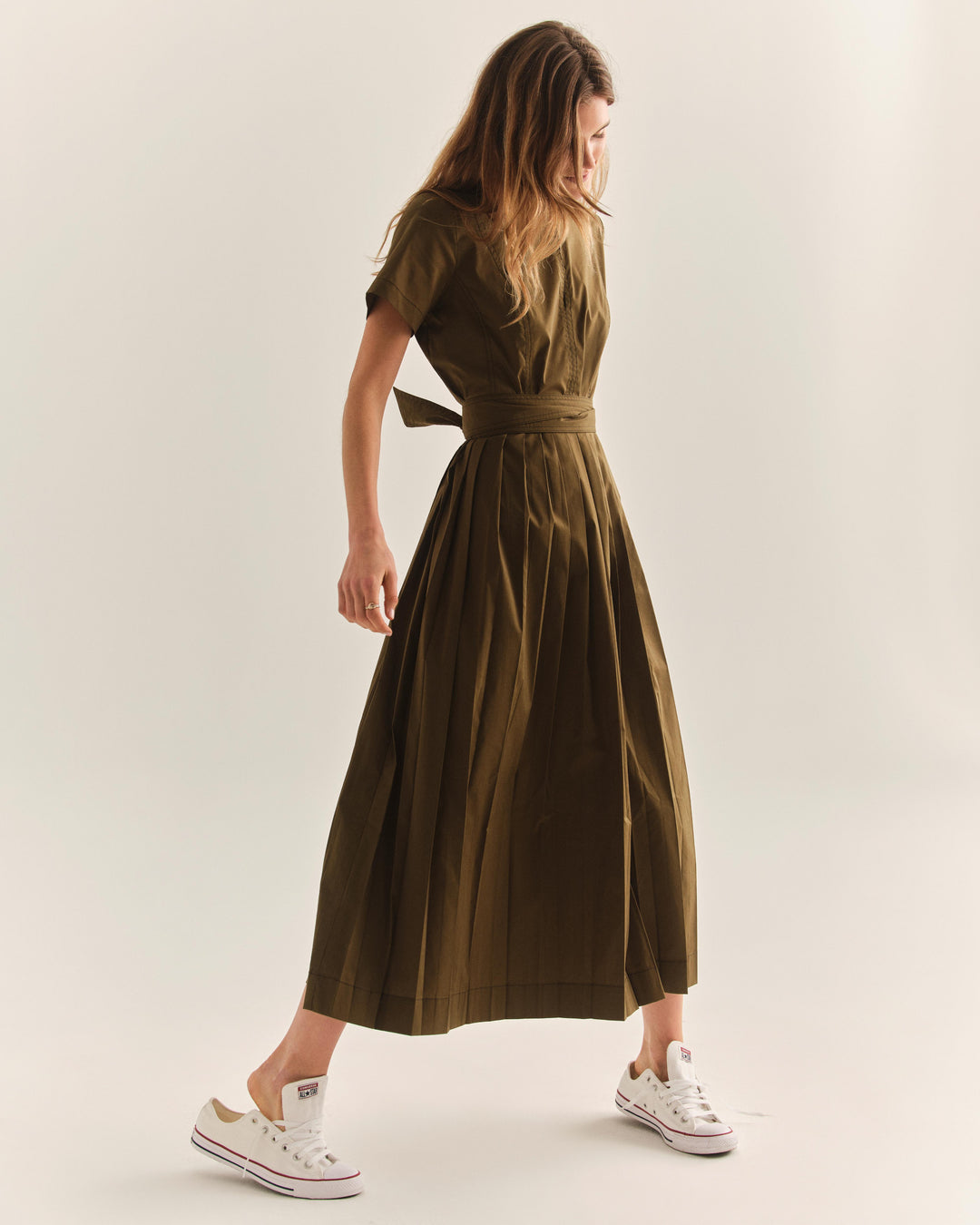 Stuart Midi Dress - Olive