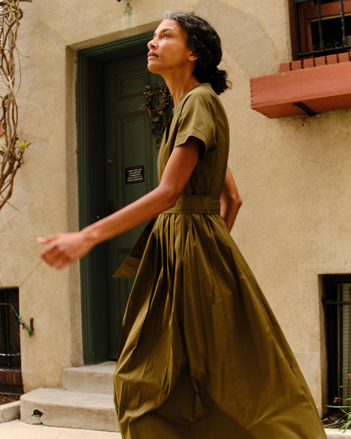 Stuart Midi Dress - Olive