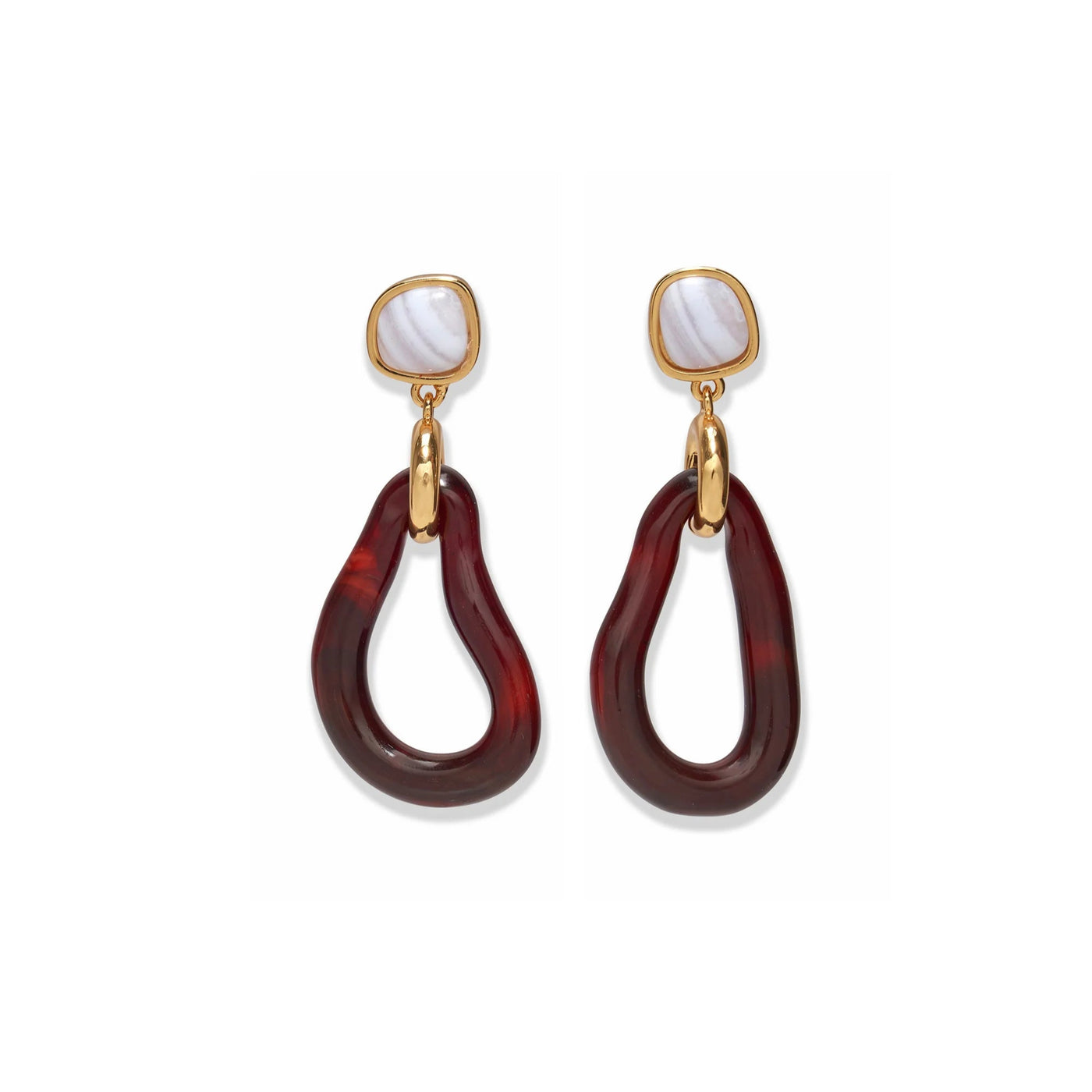 Galina Earrings - Sangria