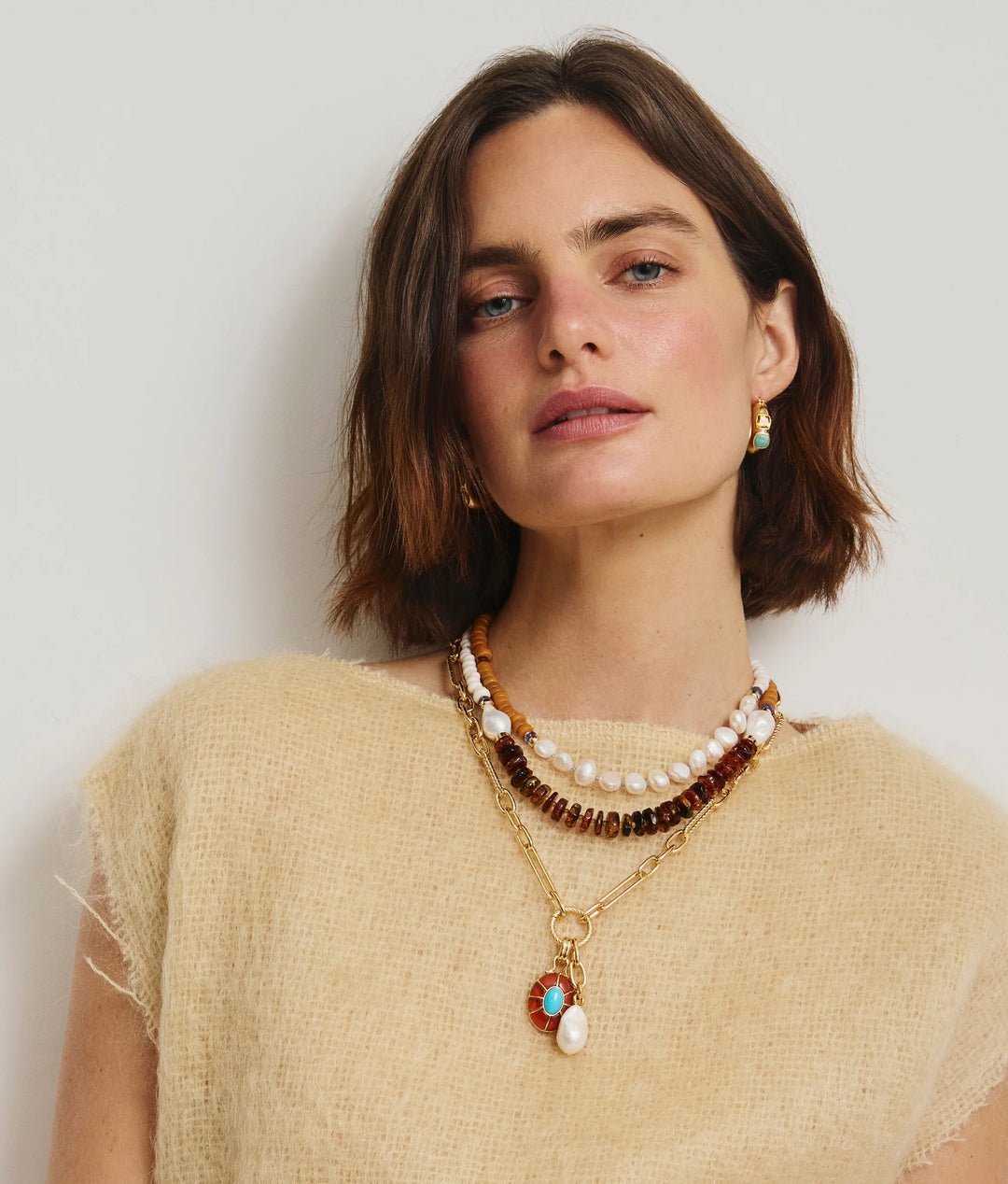 Piet Hoop Earrings - Bitter Orange