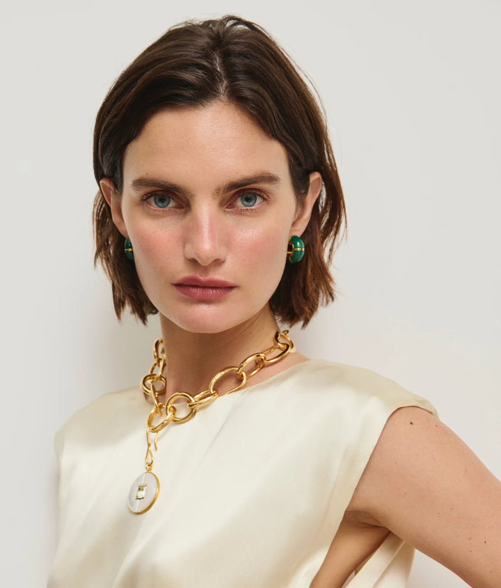 Zellige Hoops - Green Jade