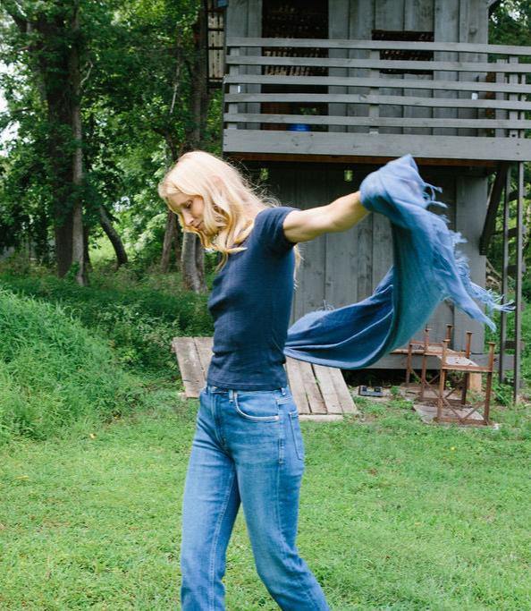 The Silk Cashmere Scarf- Deja Vu Blue