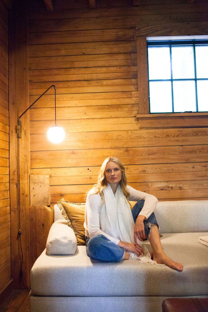 Janna Cashmere Cardigan- Chalk