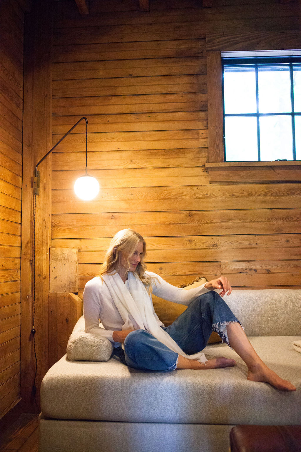 Janna Cashmere Cardigan- Chalk