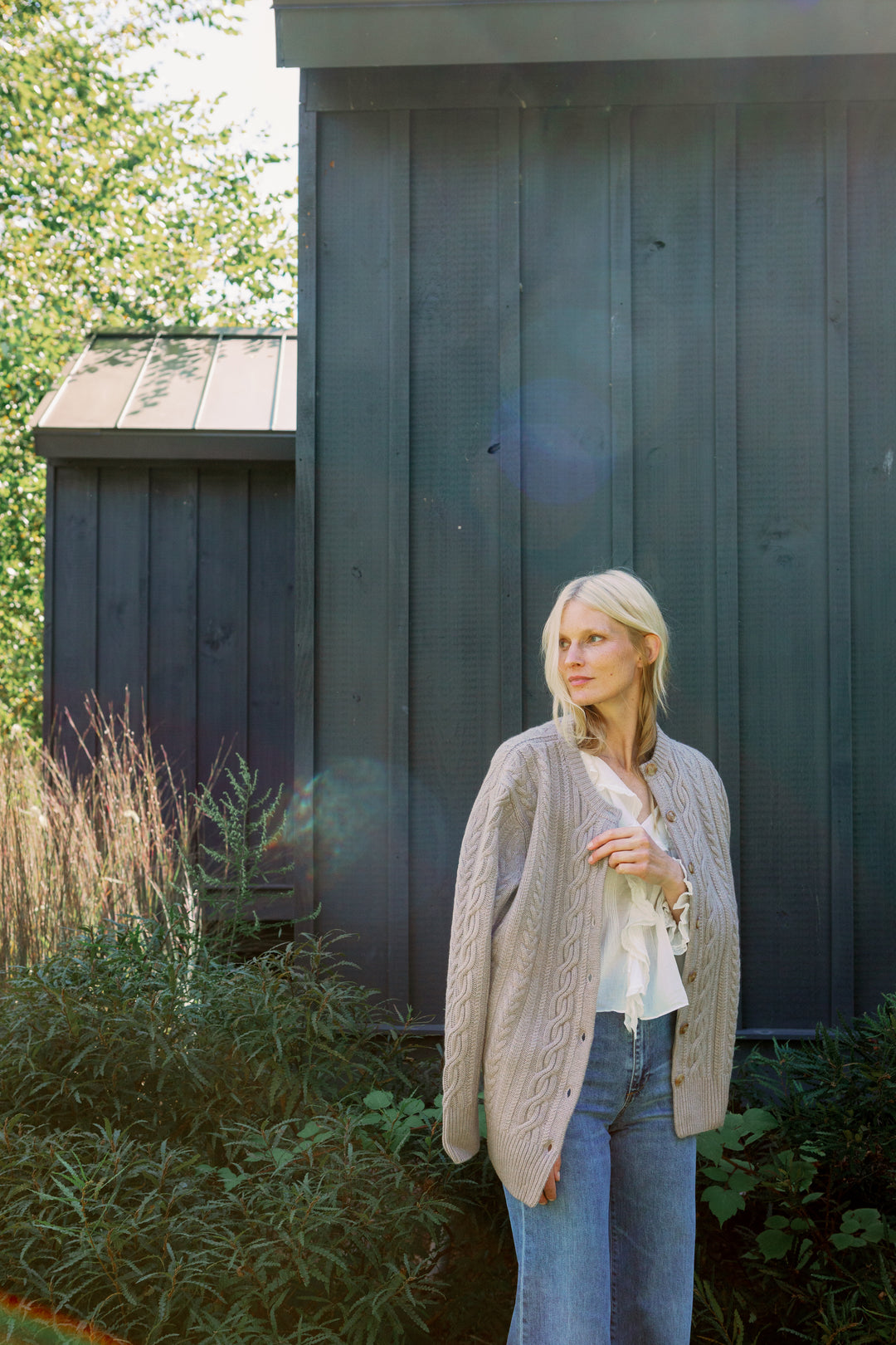 Elle Cable Cardigan-Conway