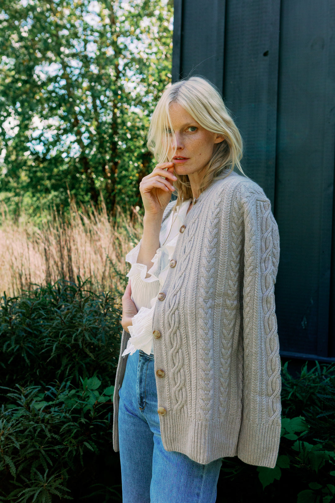 Elle Cable Cardigan-Conway