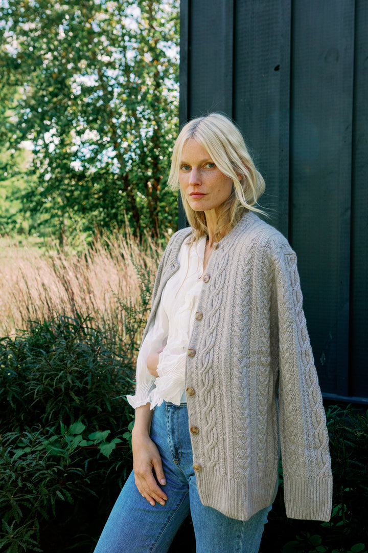 Elle Cable Cardigan-Conway