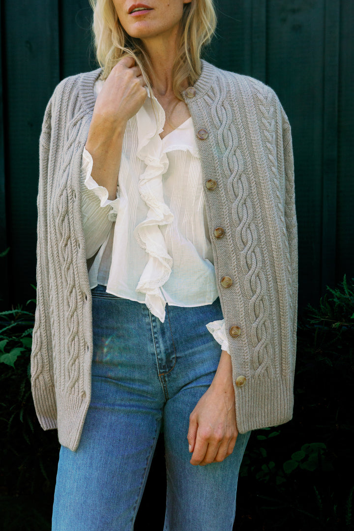 Elle Cable Cardigan-Conway