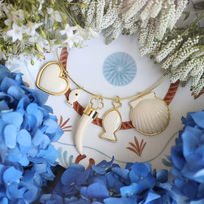 Scallop Shell Pendant - Ivory
