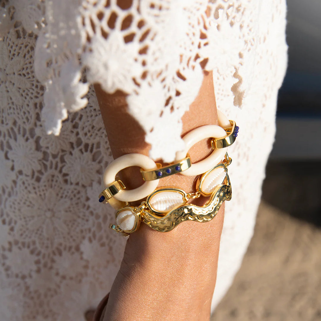 Stacking Squiggle Cuff - Gold