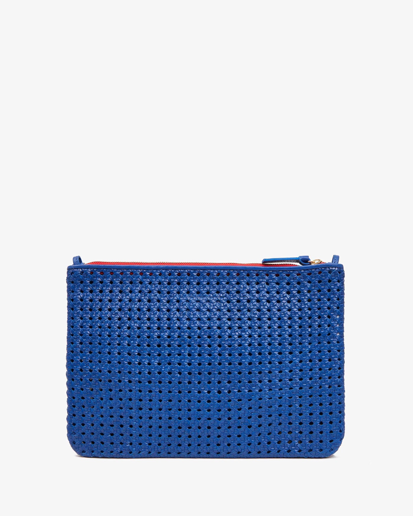 Flat Clutch W/ Tabs - Cobalt Rattan