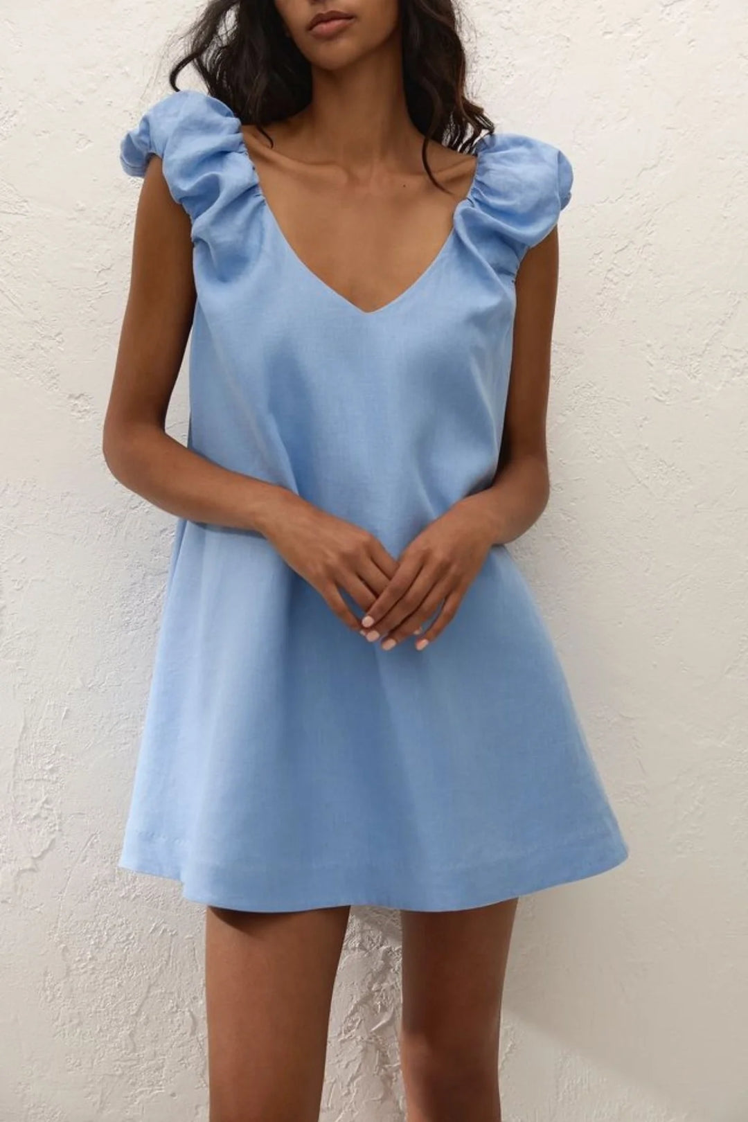 Nina Mini Dress - Sky Blue