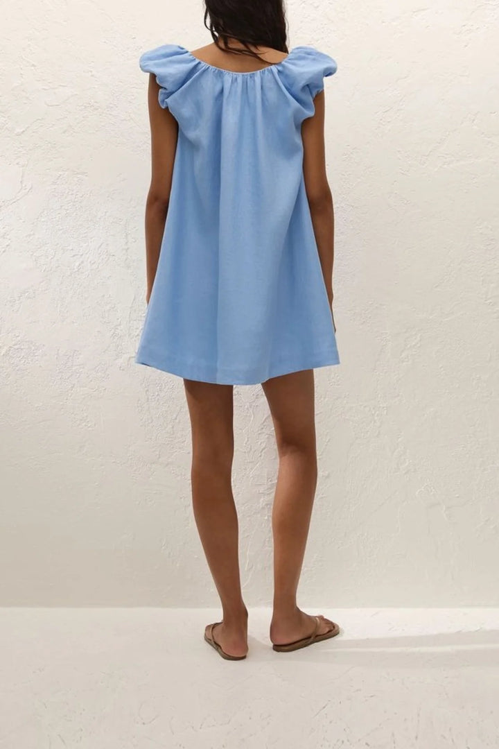 Nina Mini Dress - Sky Blue