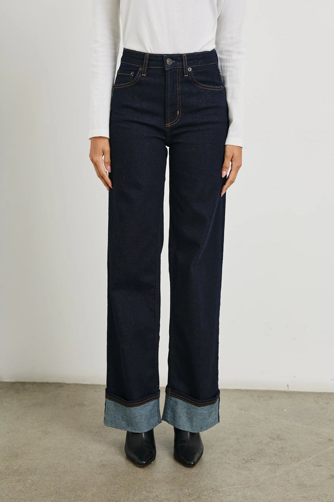 Getty Wide Leg - Midnight Blues Cuffed