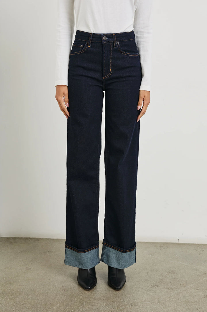 Getty Wide Leg - Midnight Blues Cuffed