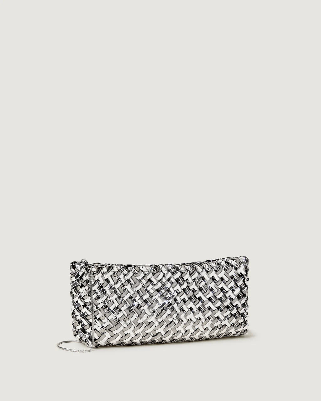 Gala Clutch Double Weave Metallic - Pewter