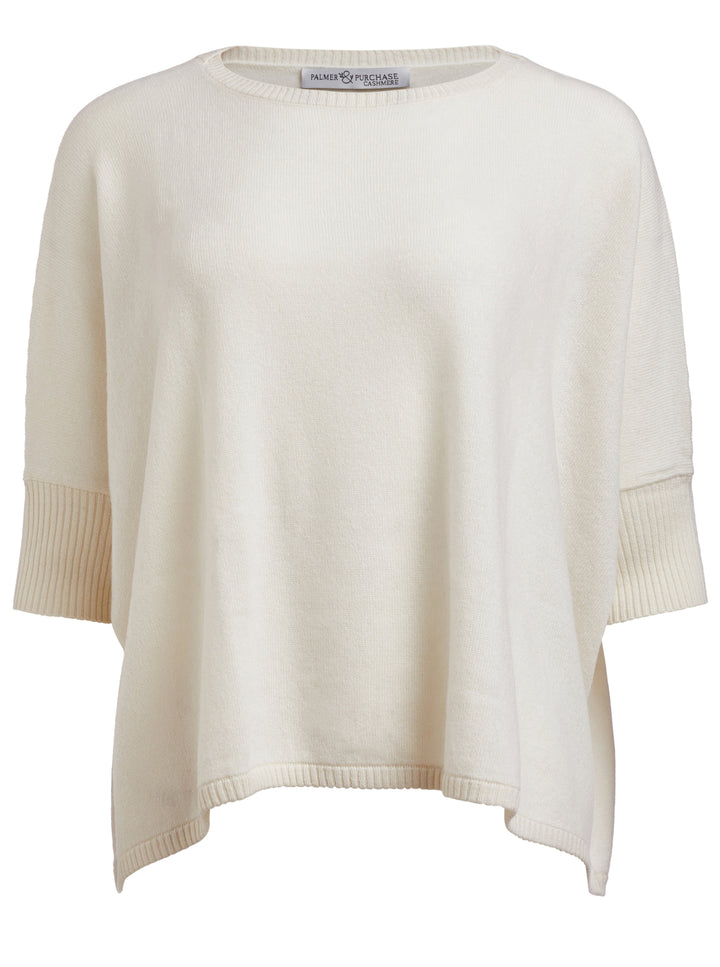 Nadine Cashmere Boxy Pullover Chalk