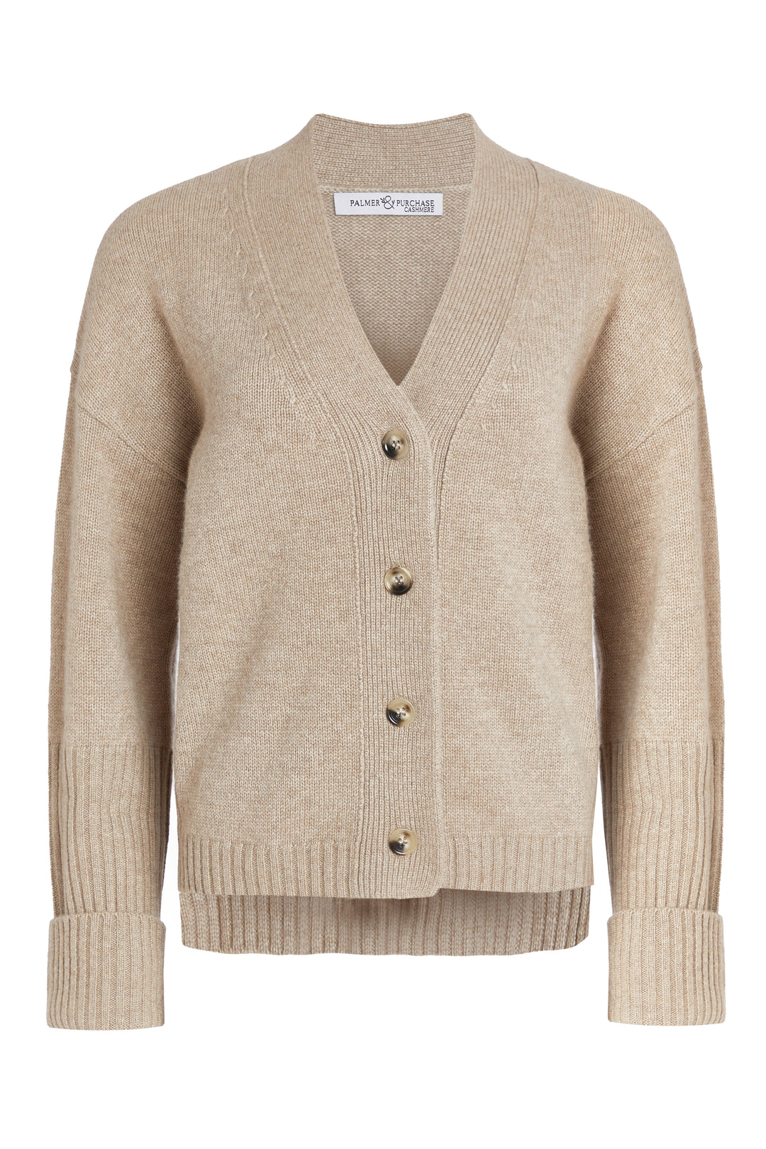 Claire Cashmere Cardigan- Eco Gravel