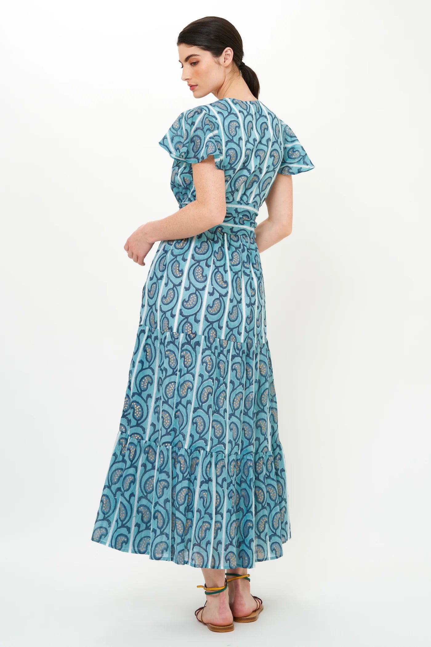 Flirty V-Neck Maxi - Goa Blue
