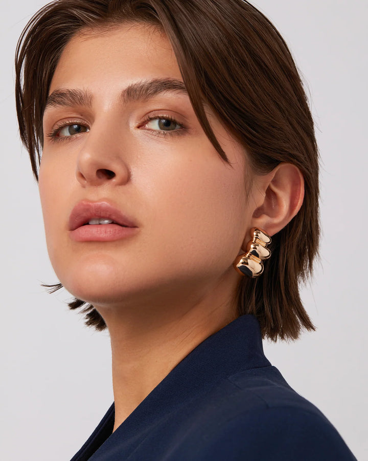 Non-Stop Clip On Earrings - Gold
