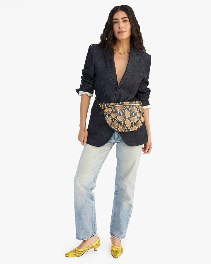 Grande Fanny - Tan Desert Snake w/ Piping & Studs