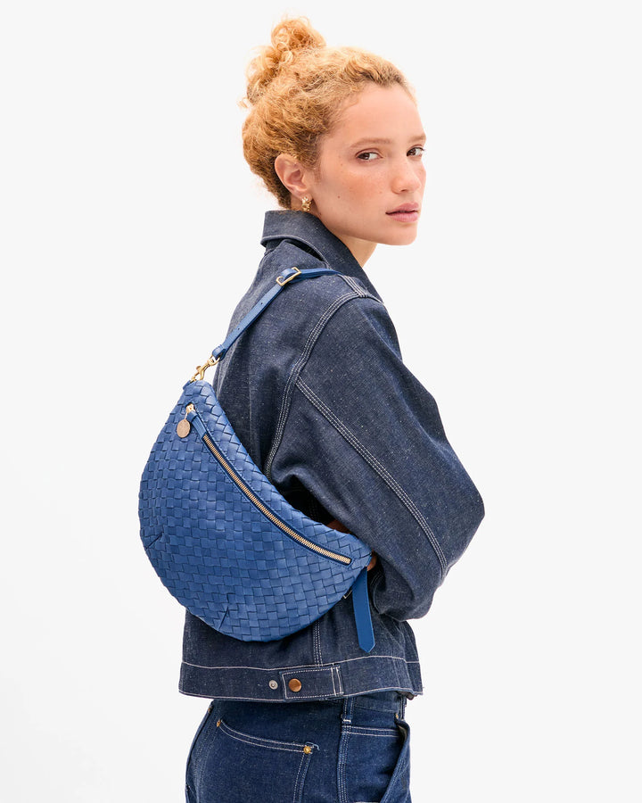 Grande Fanny - French Blue Diagonal Woven