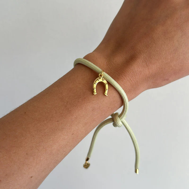 Vineyard Bracelet Cord with Horseshoe Charm