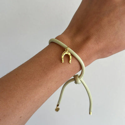 Vineyard Bracelet Cord with Horseshoe Charm