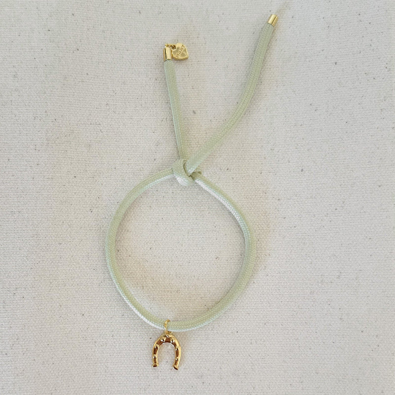 Vineyard Bracelet Cord with Horseshoe Charm