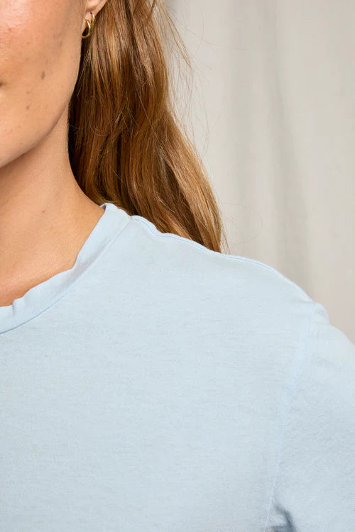 Harley Cotton Boxy Crew Tee - Powder Blue