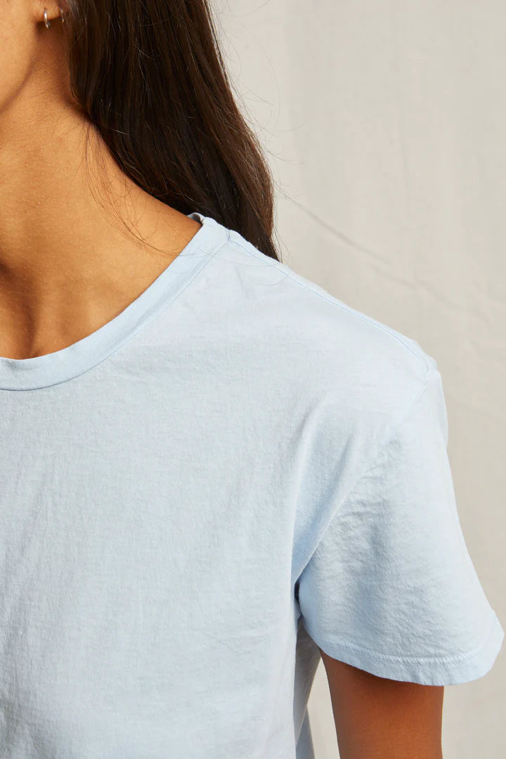 Harley Cotton Boxy Crew Tee - Sky Blue