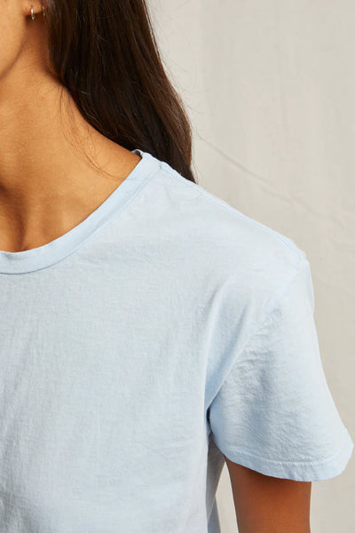 Harley Cotton Boxy Crew Tee - Sky Blue