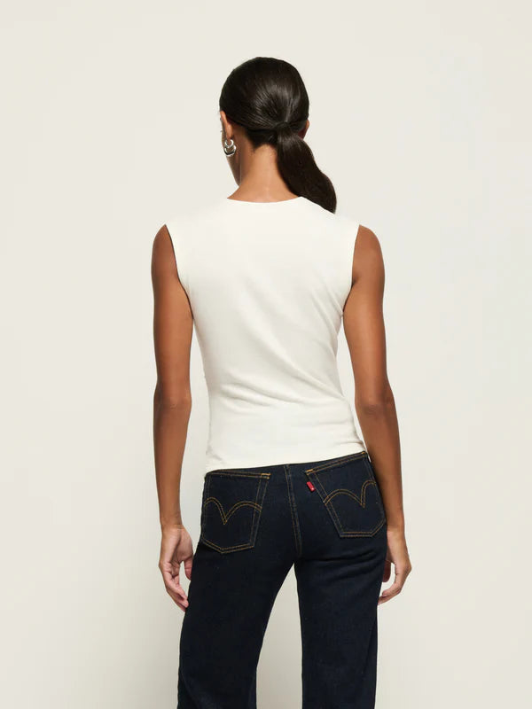 Haven Sleeveless Tee - Porcelain