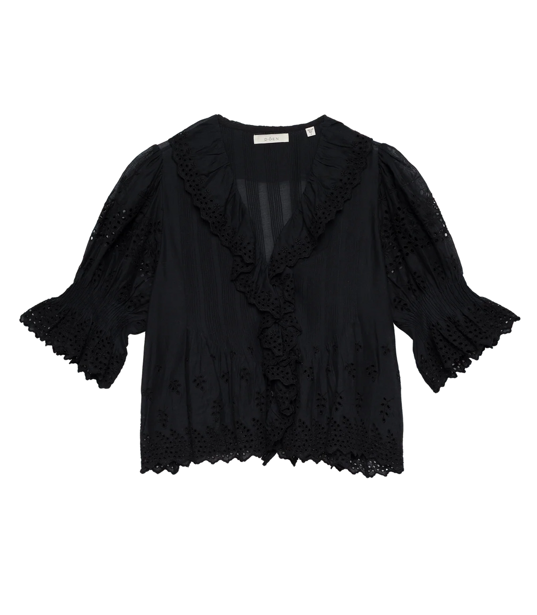 Henri Top - Black Eyelet