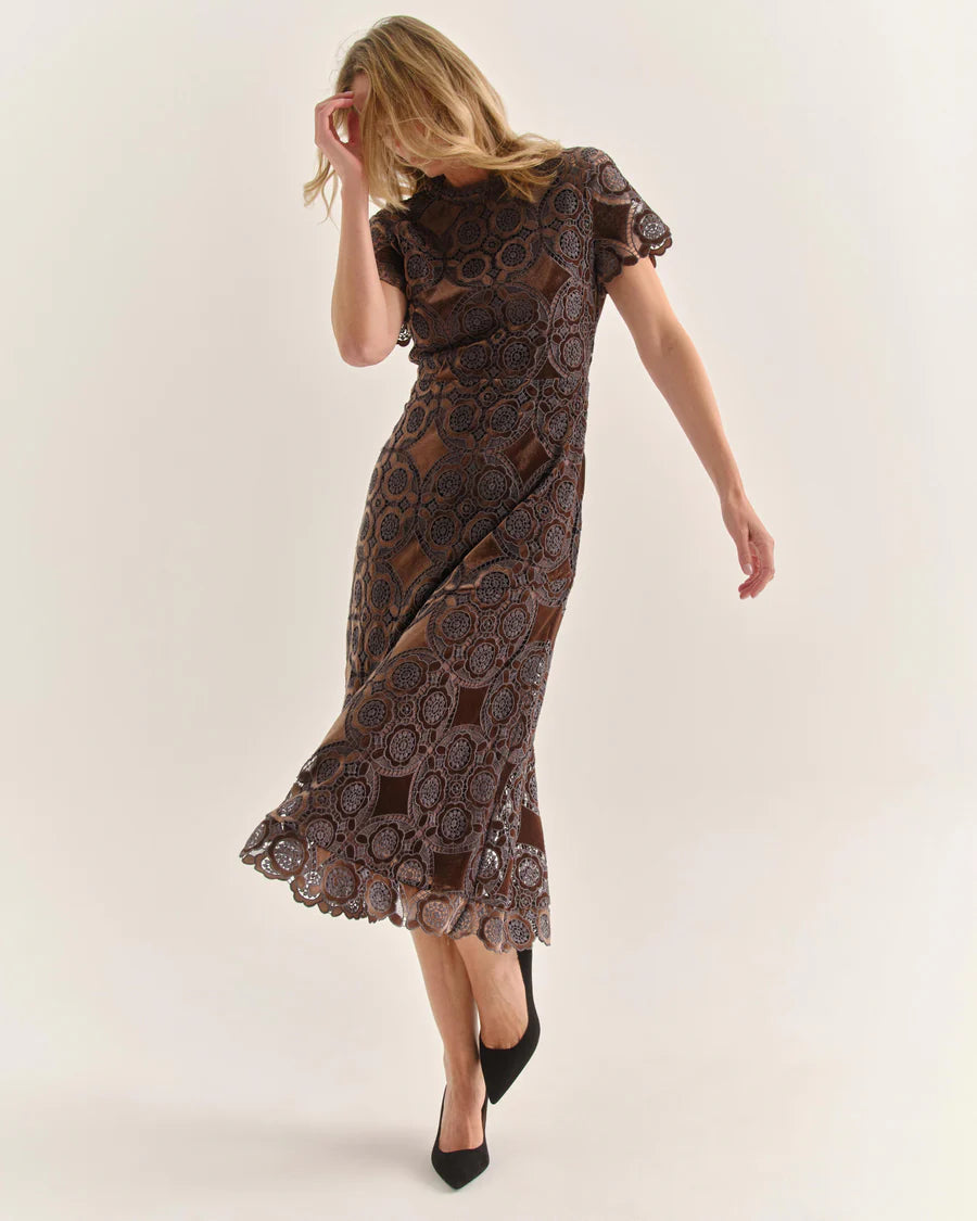 Waverly Midi Dress - Mocha